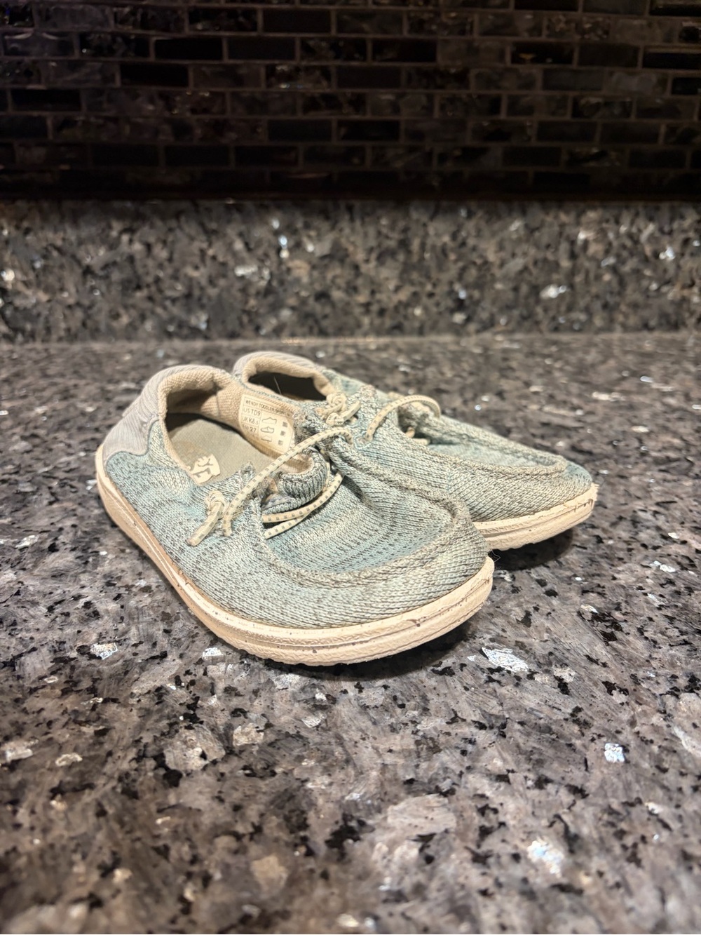 Hey Dude Toddler Unisex Light Blue Slip on Sneakers Boat Shoes 9